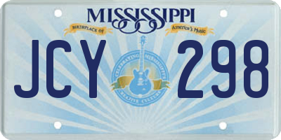MS license plate JCY298