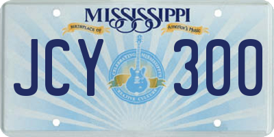 MS license plate JCY300
