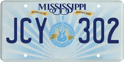 MS license plate JCY302