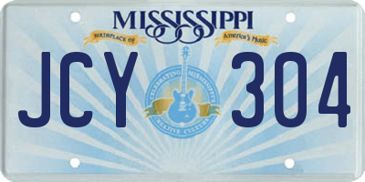 MS license plate JCY304