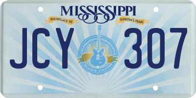 MS license plate JCY307