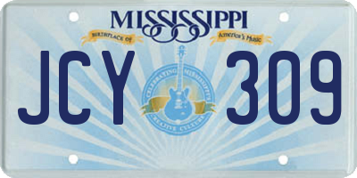 MS license plate JCY309