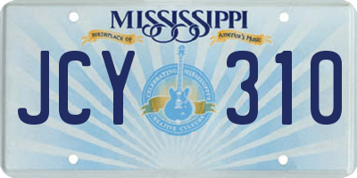 MS license plate JCY310