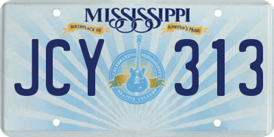 MS license plate JCY313