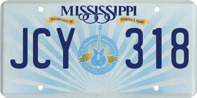 MS license plate JCY318