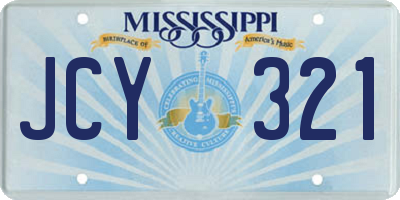 MS license plate JCY321