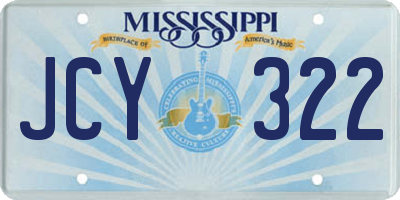 MS license plate JCY322