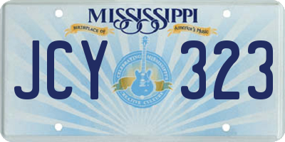 MS license plate JCY323