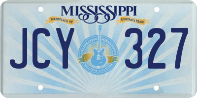 MS license plate JCY327