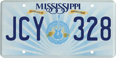 MS license plate JCY328