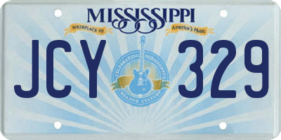 MS license plate JCY329