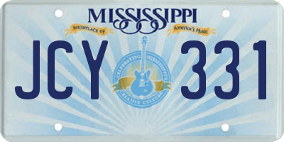 MS license plate JCY331