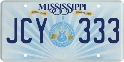MS license plate JCY333