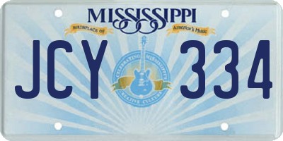 MS license plate JCY334