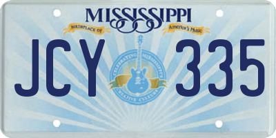 MS license plate JCY335