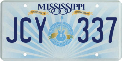 MS license plate JCY337