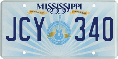 MS license plate JCY340