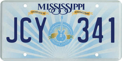 MS license plate JCY341