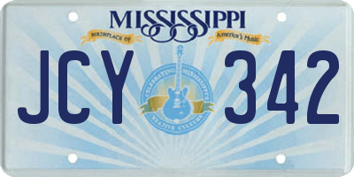 MS license plate JCY342