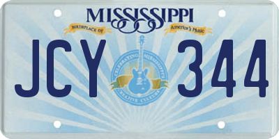 MS license plate JCY344