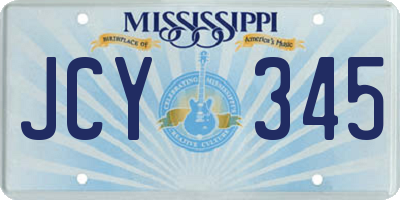 MS license plate JCY345