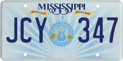 MS license plate JCY347