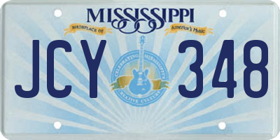 MS license plate JCY348