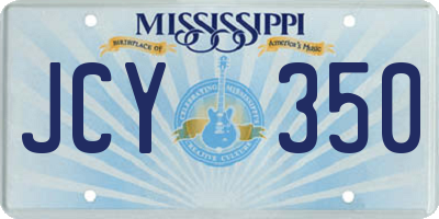 MS license plate JCY350
