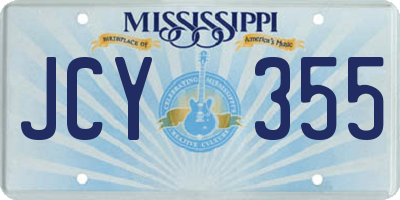 MS license plate JCY355