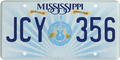 MS license plate JCY356