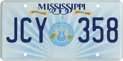 MS license plate JCY358
