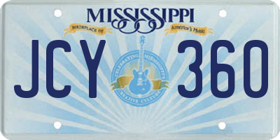MS license plate JCY360