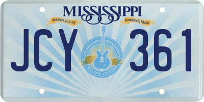 MS license plate JCY361