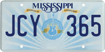 MS license plate JCY365