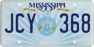 MS license plate JCY368