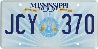 MS license plate JCY370