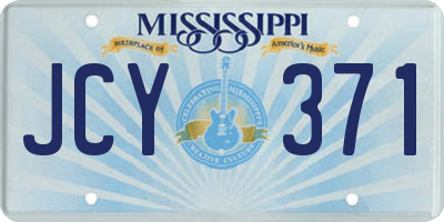 MS license plate JCY371