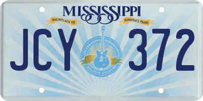 MS license plate JCY372