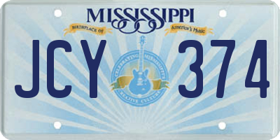 MS license plate JCY374