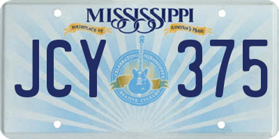 MS license plate JCY375