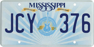 MS license plate JCY376