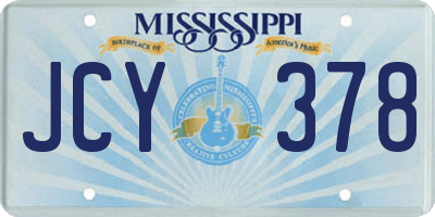 MS license plate JCY378