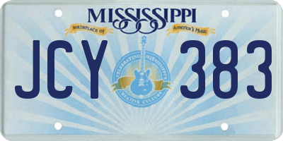 MS license plate JCY383