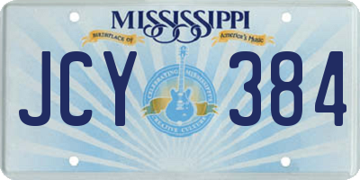 MS license plate JCY384