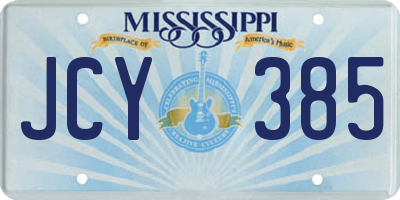 MS license plate JCY385