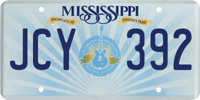 MS license plate JCY392