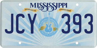 MS license plate JCY393