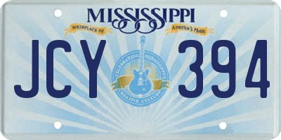 MS license plate JCY394