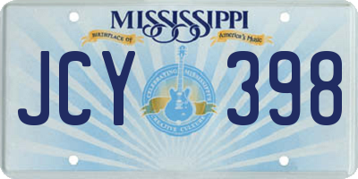 MS license plate JCY398