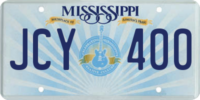 MS license plate JCY400